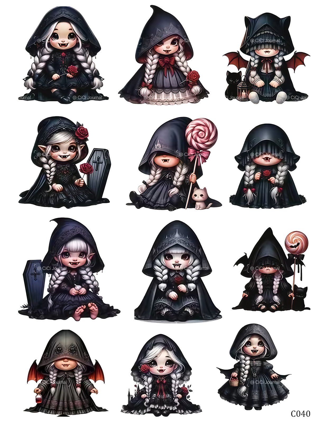 embessed sticker