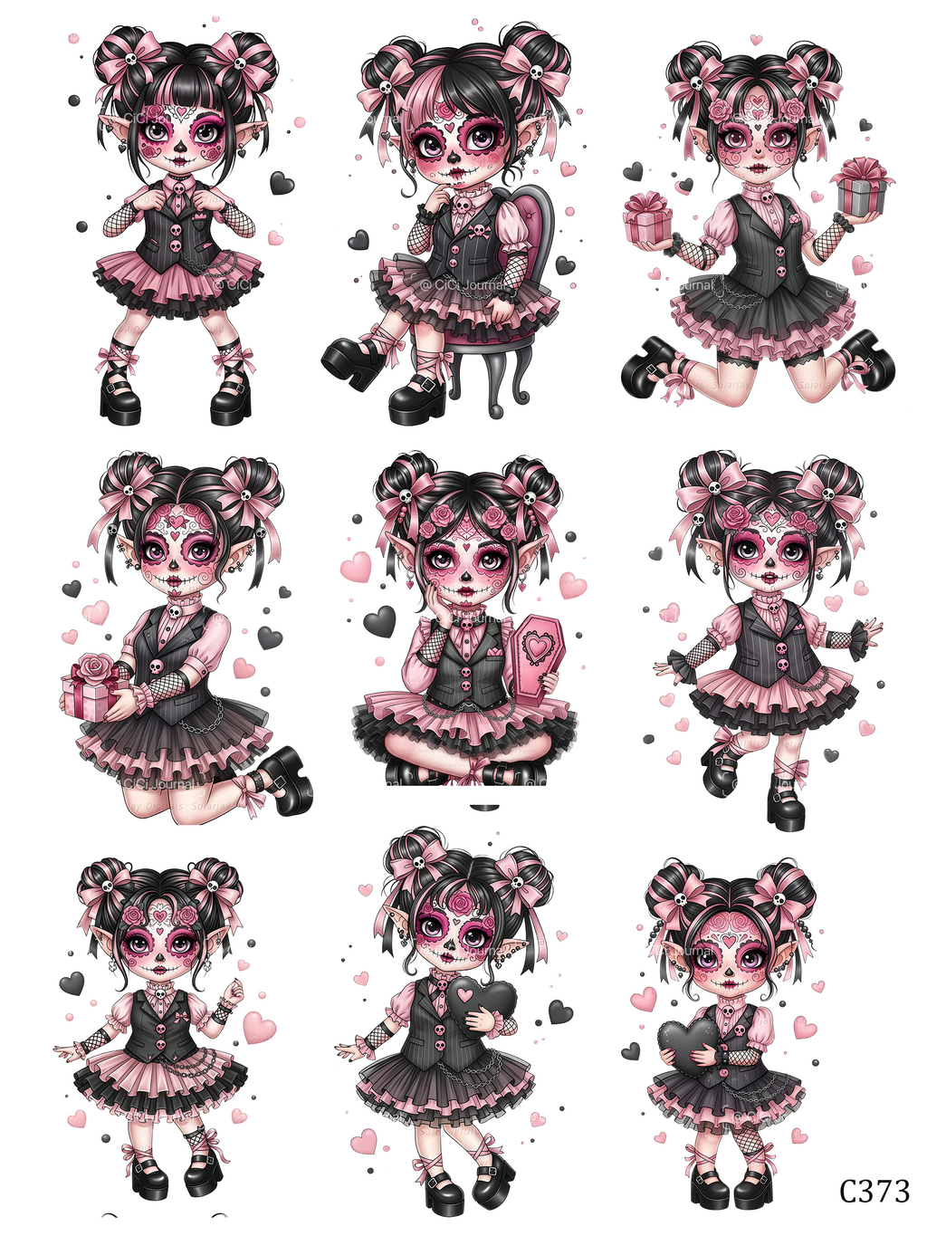 embessed sticker