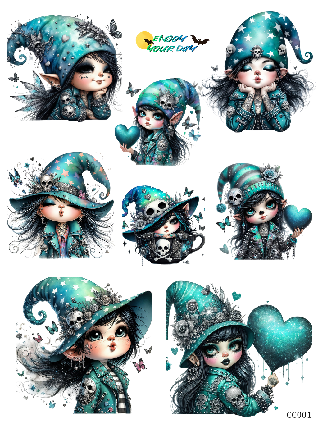 embessed sticker