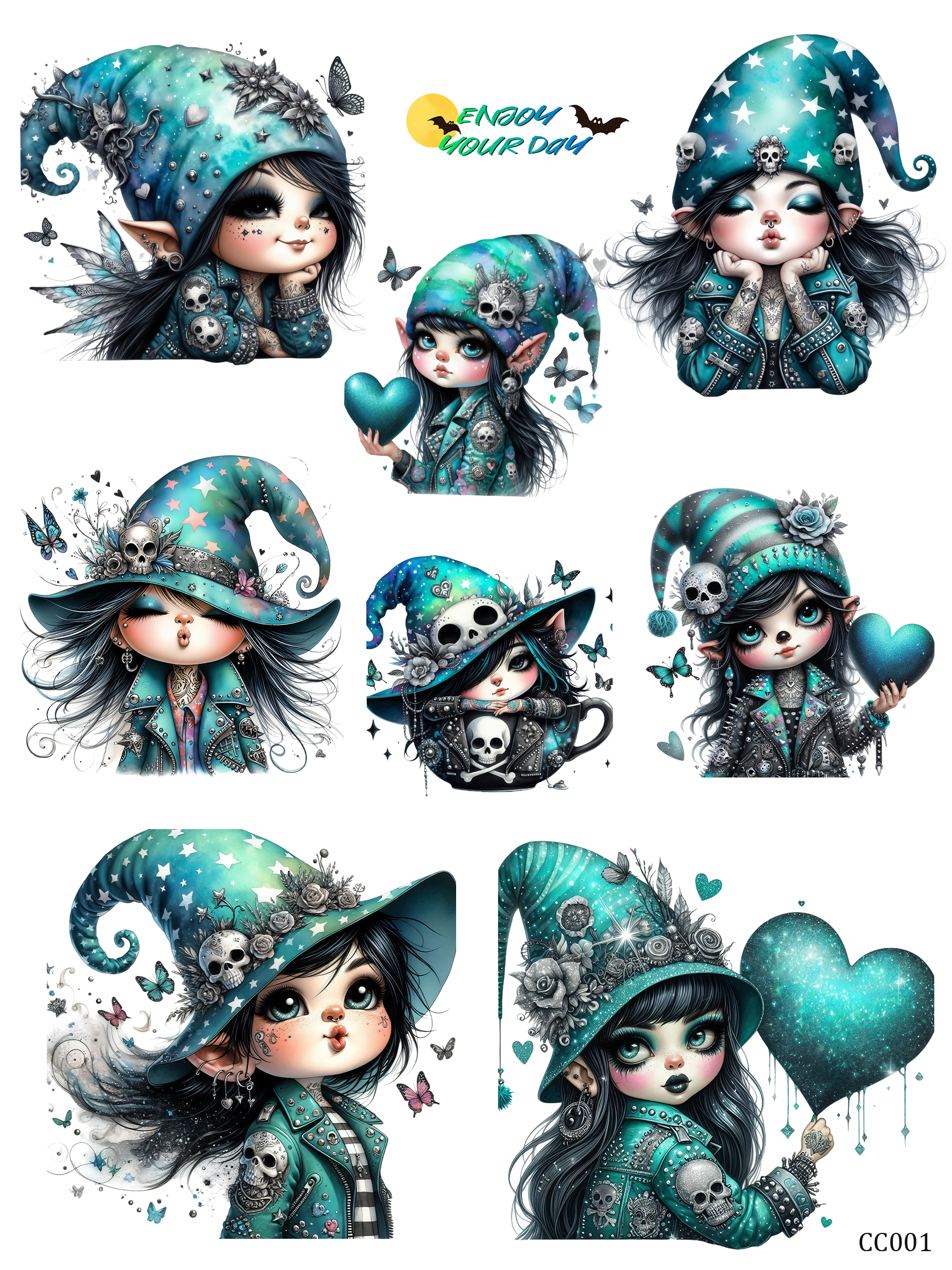 embessed sticker